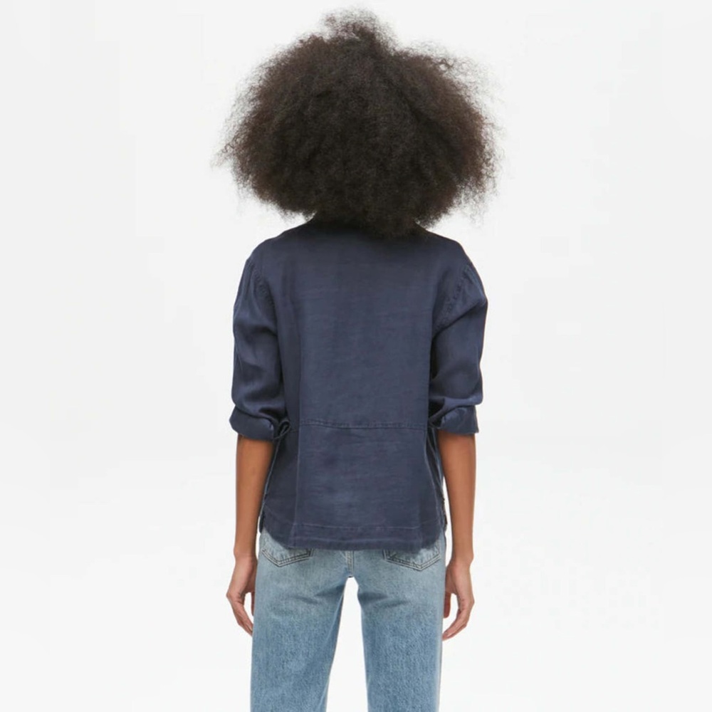 Michael Stars Dark Navy Utility Button-Down Shirt - Picture 3 of 15